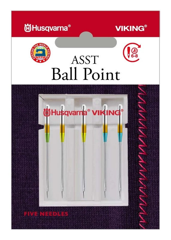 HUSQVARNA® VIKING® Ball Point Needles Assorted Sizes 5-Pack 1