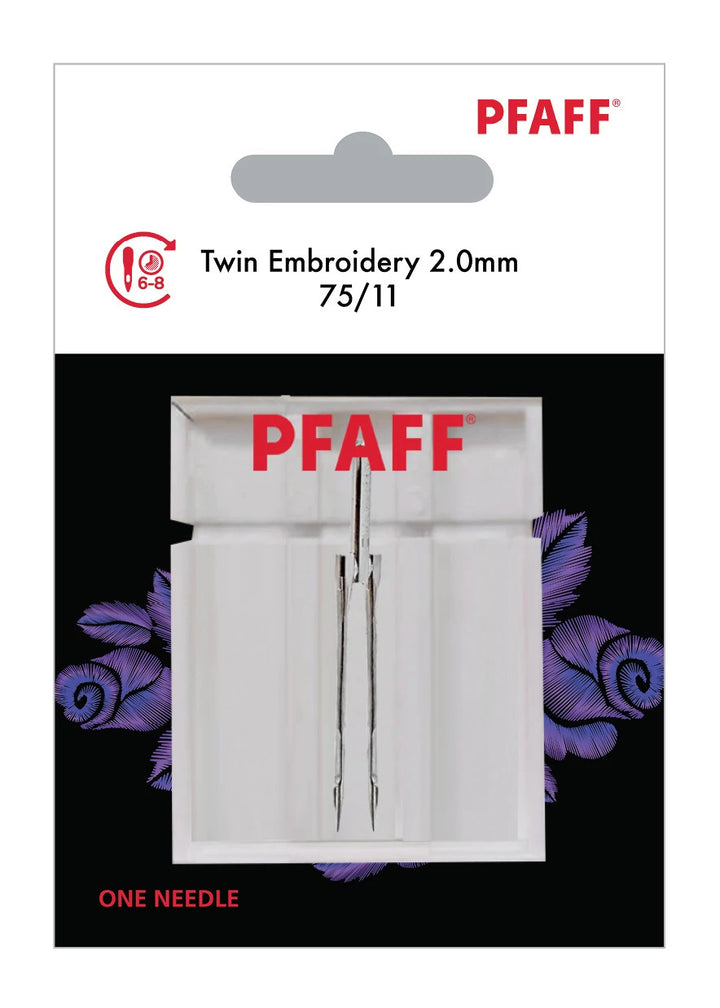 PFAFF® Twin Embroidery 2.0mm Needle Size 75/11 2