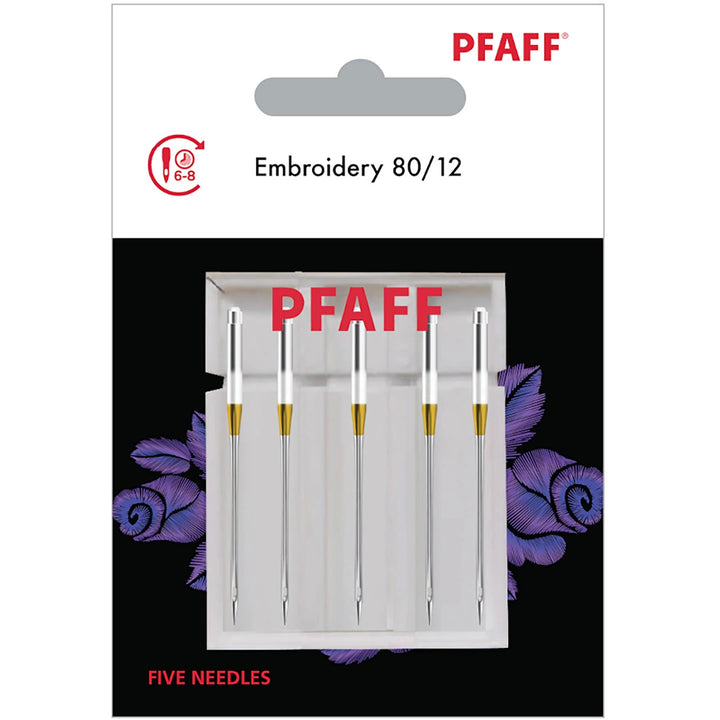 PFAFF® Embroidery Needles Size 80/12 5-pack 2