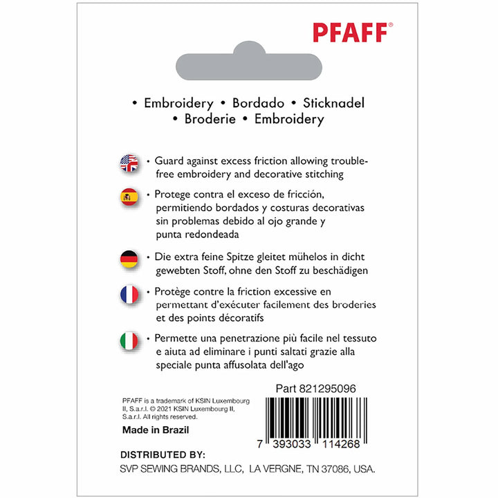 PFAFF® Embroidery Needles Size 80/12 5-pack 1