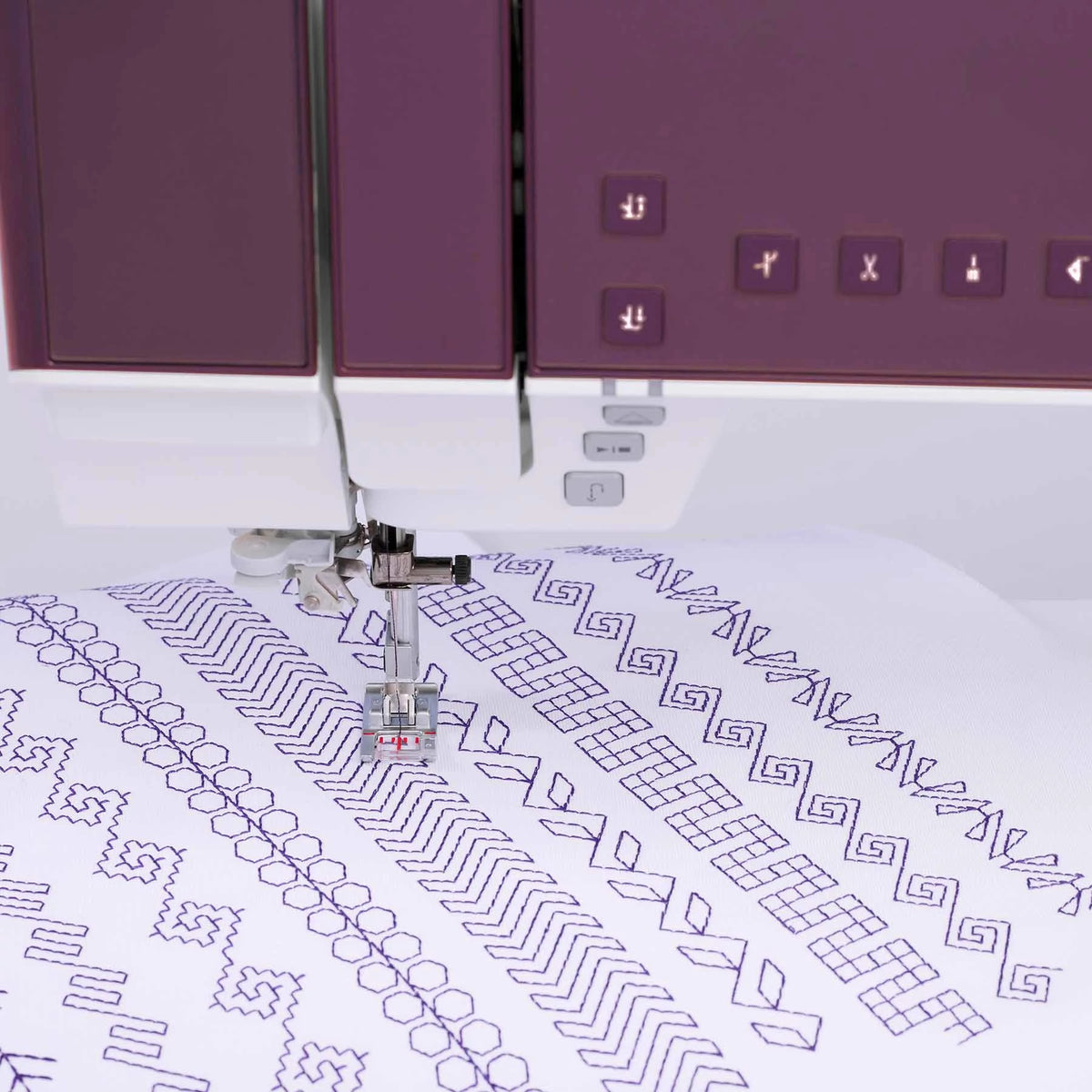 Wide collection of decorative stitches sewn by the PFAFF creative icon 2